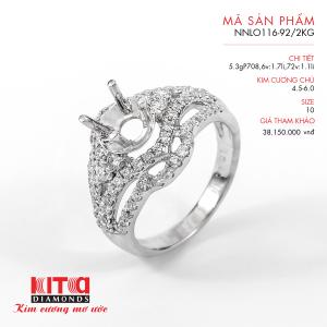 Vỏ Nhẫn Kim Cương Vàng Trắng